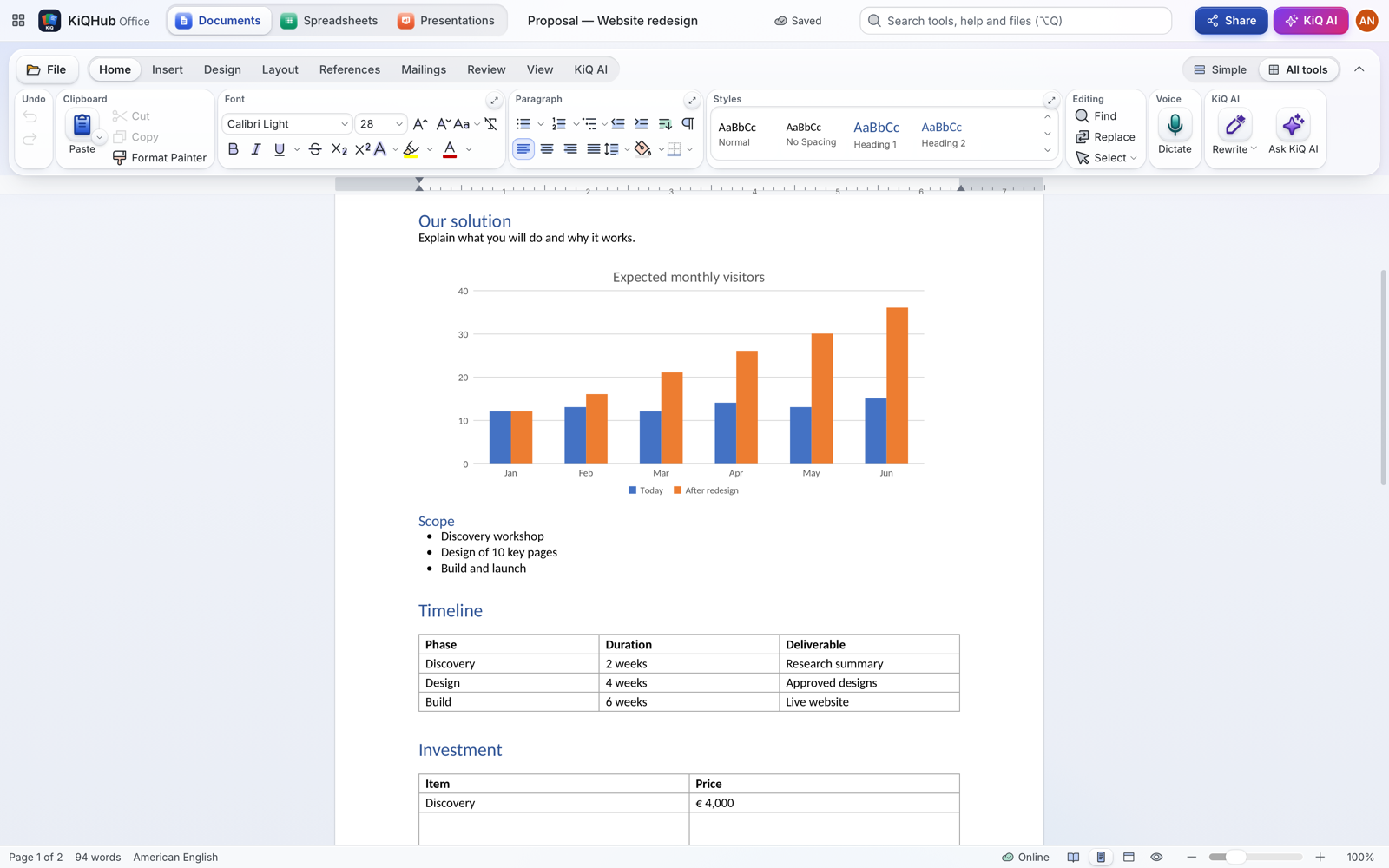 KiQHub Documents with its glass command deck